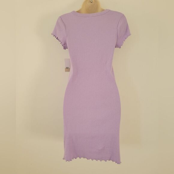 NWT BP Lettuce Edge Body-Con Rib Knit Minidress - Picture 6 of 8